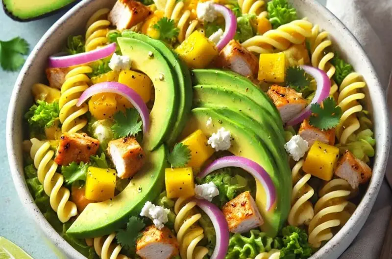 Avocado Mango Chicken Pasta Fusion